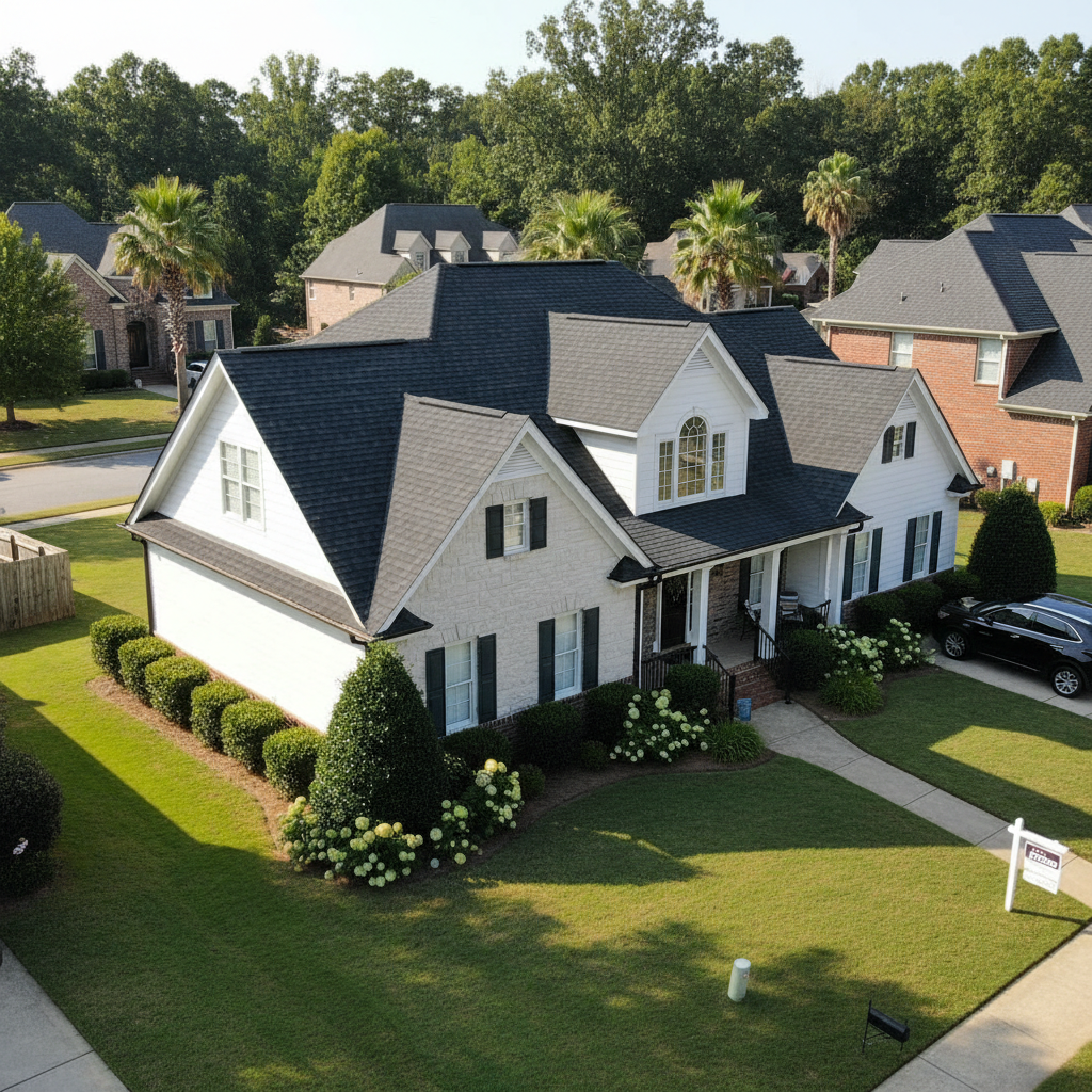 Completed residential roof replacement Atlanta